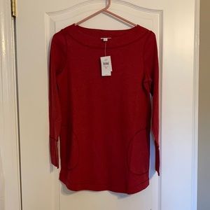 J Jill cute red thermal shirt - NWT -XS
